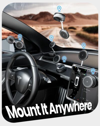 2026 Upgraded 360° Vacuum Magnetic Car Phone Holder for Magsafe [96+LBS Strongest Suction & 2800gf Strongest Magnetic], Adjustable Car Phone Mount for Your Car/Gym/Mirror/Shower for iPhone & Android - Image 6