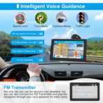 7" GPS Navigator for Car Truck RV, Car GPS Navigation System with 2026 Maps, Lifetime Free Updates, Voice Guidance, Speed & Red-Light Camera Alerts, Custom Truck Routing (Blue) - Image 3