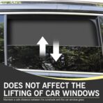 4PCS Auto Window Shade, Magnetic Side Window Sun Shade, Block Light Car Window Covers, Heat Insulation and UV Protection Car Curtain, Universal Interior Accessories - Image 4