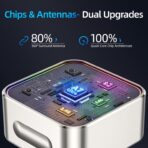 Wireless Apple CarPlay Adapter, 5.8G Quad-Core Chip No Latency, Aerospace Silicone Cooling, Zn-Alloy & Diamond Panel, Plug & Play Wired to Wireless CarPlay Adapter - Image 4