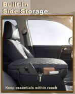 Armrest Cover for Jeep Wrangler JL Center Console Pad with Organizer Storage Pockets, Black Faux Leather Arm Rest Lid Cushion Accessories (2018-2026 Wrangler JL/Gladiator JT) - Image 5