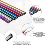 20 Pieces Car Air Conditioner Decoration Strip for Vent Outlet, Universal Waterproof Bendable Air Vent Outlet Trim Decoration, Suitable for Most Air Vent Outlet, Car Interior Accessories (Silver) - Image 3