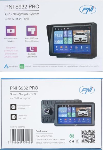GPS Navigation System with Built-in DVR PNI S932 Pro 7 Inch Screen, 32GB Memory, 2GB DDR3 RAM, Android 13, FM Transmitter, Mirror Link, Apple Carplay and Android Auto, Backup Camera Included - Image 8