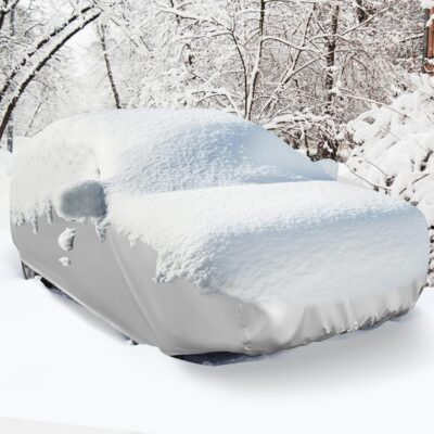 Goplus Car Cover Waterproof All Weather, Outdoor Sedan Car Snow Cover Hail Proctor for Automobiles with Carrying Bag,Wind Proof Buckles, UV Proof, Fit Chevy Ford Honda Nissan Toyota, Length Up to 193" - Image 9