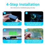 Heads up Display for Cars,Car HUD,Head up Display for Car,Car Speedometer Display,Automatic Brightness Adjustment,Speeding Alert,USB Cable Plug & Play - Image 6