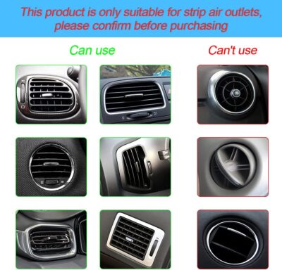 20 Pieces Car Air Conditioner Decoration Strip for Vent Outlet, Universal Waterproof Bendable Air Vent Outlet Trim Decoration, Suitable for Most Air Vent Outlet, Car Interior Accessories (Silver) - Image 4