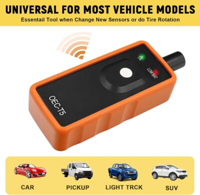 Universal TPMS Relearn Tool, TPMS Relearn Tool Tire Sensor, Auto Tire Pressure Monitor Sensor Activation Reset Tool, OEC-T5 for GM Buick Chevy Series Vehicles - Image 7