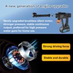 Portable Cordless Pressure Washer, 980PSI Cordless Car Pressure Washer with 2 Batteries, 6 in 1 Nozzle, 5 Meter Hose, for Watering, Cleaning, Car Washing, Floor Washing - Image 5