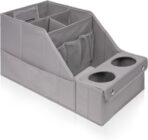 MULISOFT Car Seat Organizer - Backseat Organizer with 11 Storage Compartments and 2 Cup Holders for Travel, Kids