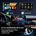 HYPAX Wireless CarPlay Adapter-4 in 1 Screen Mirror Link Car Adapter Android Auto Multi-User Seamless Connection Converts Wired to Wireless CarPlay Adapter - No Latency from iOS 10+ to Screen w/USB-C - Image 3