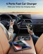 Rocoren 4-Port Car Charger, PD3.0 QC3.0 Super Fast Charging USB C Car Charger for Multiple Devices, Cigarette Lighter Adapter for iPhone 17/16/15/14 Series, iPad Pro, Samsung S25/S24 Ultra, Pixel - Image 3