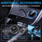 Mini Wireless CarPlay Adapter for iPhone, 2-in-1 for Apple CarPlay & Android Auto Adapter, Convert Wired to Wireless, Plug & Play, Auto Connect, USB to Type-C, No Delay, for iOS 10+ & Android 11+ - Image 9