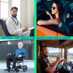 Memory Foam Buttocks Cushion for Office Chair Truck Driver Truck Seat Cushion Ergonomic Driver Seat Cushion with Lumbar Support & Sciatica Back Pain Relief, Car Seat Cushions for Driving - Image 6