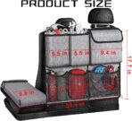 Mandark Car Trunk Organizer, Detachable Vehicle Seatback Hanging Storage Container with Zippers, Large Capacity Waterproof Auto Seat Back Trunk Bag Accessories, Universal for Most Vehicles (Gray) - Image 2