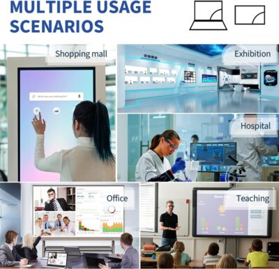 43 inch Capacitive Multi-Touch Screen Industrial Monitor, 16:9 Display 1920 x 1080P, Built-in Speakers, USB, VGA, DVI & HD-MI Ports, Digital Signage Displays and Player for Advertising - Image 6