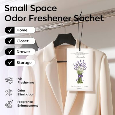 MYARO 12 Pack Lavender Scented Sachets | Odor Eliminator & Air Freshener for Drawer, Closet, Car, Shoes, Gym Bag, Suitcase | Home Fragrance Gift Set - Image 2