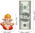 TIED RIBBONS Ganesh Idol 2.3 Inch, Resin | Ganesh Statue Sculpture for Car Dashboard, Home, Temple Decor | Indian God | Car Dashboard Accessories | Ganesha Decorations - Image 4
