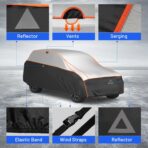 Favoto Hail Protection Car Cover - Waterproof SUV Car Cover Padded Anti-Hail Snow Rain Protector for Automobiles Outdoor Heavy Duty with Reflective Stripes Full Exterior Cover Fits SUV up to 198" - Image 4
