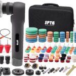 Cordless Mini Polisher, SPTA 12V Cordless Polisher for Detailed Polishing, Cordless Car Buffer Polisher, RO&DA Buffer Polisher with Mini Polishing Pads and Wool Pads for Polishing, Sanding, Cleaning