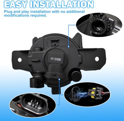 Halogen Fog Light Replacement for Nissan Altima 2008-2013/Rogue 2008-2015/Maxima 2009-2014/Versa 2012-2016/Murano 2015-2016/Pathfi Driver and Passenger Side - Image 7