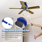 62'' Car Wash Brush Kit Mitt Mop Sponge with Long Handle, 1 Chenille Scratch-Free Replacement Head, Windshield Window Squeegee,Car Duster,Car Detailing Brushes,Tower,Car Cleaning Kit for Cars RV Truck - Image 3