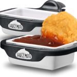 Saucemoto Dip Clip | An in-car sauce holder for ketchup and dipping sauces. As seen on Shark Tank (2 Pack, Black)