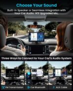 IK9 9" Wireless CarPlay & Android Auto Screen, Portable Car Stereo with 4K Dash Cam & 1080p Rear Camera, CarPlay with Backup Camera, Touch Screen GPS Display, Mirror Link, Apple Car Play Screen - Image 5