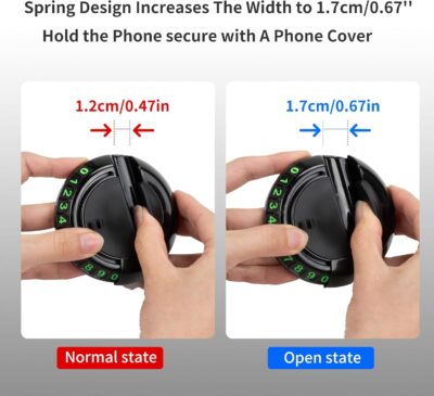 Universal Anti-Slip Car Dashboard Mat with 360° Rotating Phone Holder – Multi-Functional Organizer Pad for Phones, Sunglasses, Keys, and Daily Essentials (Gray Black) - Image 4