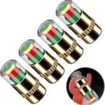 Tire Pressure Monitoring Valve, 2026 New 2.4Bar 36 PSI Pressure Monitor Valve Stem Caps, Easy to Read Sensor Indicator with 3 Color Eye Alert for Most Car Truck SUV (Gold, 4 Pcs)