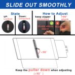 Veharvim Sun Visor Extender for Car with 2 Side Sunshade, Polarized UV400 Visor Extender Attachment for Car Visor with PC Lens,Anti-Glare for Safe Driving (2 Side Panel) (Red Zipper, Driver Side) - Image 4