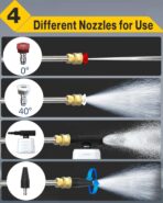 Cordless Pressure Washer - MAX 950 PSI Battery Powered Pressure Washer, 21V Portable Cordless Power Washer with Rechargeable 4.0Ah Battng，Yellow - Image 7