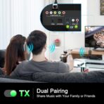 Premium Airplane Bluetooth 5.4 Transmitter Adapter,Supports 2 AirPods/Headphones 2-in-1 Bluetooth Transmitter Receiver with aptX Low Latency,Wireless Adapter for Flight,TV,Gym,Tablets Car Stereo - Image 6