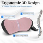 Lumbar Support Pillow for Office Chair - Lumbar Pillow for Car, Memory Foam Ergonomic Lumbar Support Pillow for Car Back Support for Office Chair Back Support Cushion - Image 2