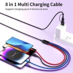 Travel 4 in 2 Multi Charging Cable with Dual IP, Tinned Copper Multi Phone Chargers for All Devices with IP/IP/Type C/Micro Port, Compatible with Most Cell Phones/Tablets and More (1Pack, 5FT) - Image 7