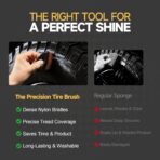 Ceramic Tire Shine Spray — High-Gloss Wet Look Tire Coating with Ultra-Dense Nylon Brush Applicator, UV Protection, Long-Lasting Shine for Car Truck RV Motorcycle (16 Fl Oz) - Image 3