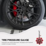 Heavy Duty Metal Tire Pressure Gauge Digital Measurement Tool for Cars Trucks Bikes with High Accuracy Air Pressure Monitoring - Image 4