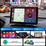 9" Upgraded Wireless Carplay Screen For Car, Built-in Apps Net-flix Youtube Tiktok, Portable AI Magic Box For Apple Car Play & Android Auto Screen With HD Backup Camera, Voice Assistant , OTA Updates - Image 3
