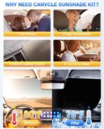 Sunshades for 2016-2022 Lexus RX Accessories Windshield Sun Shade Side Rear Window Shade Cover Sun Visor Shield Privacy Protection for Camping Keep Vehicle Cool Black 6PCS - Image 3