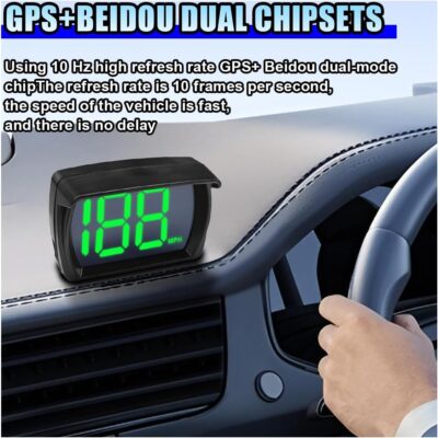 Car HUD GPS Digital Speedometer, MPH Speed Meter with LED Large Font Head Up Display, Universal USB Cable Plug & Play Speed Gauge for Car, Truck, SUV, Motorcycle (MPH) - Image 3