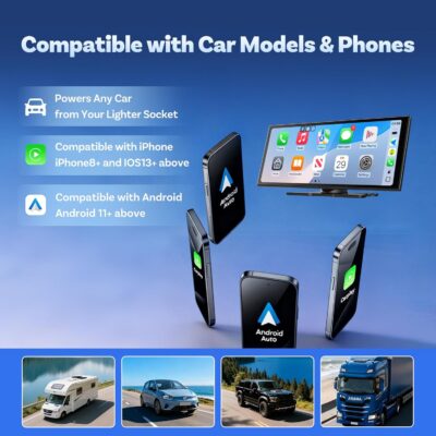 OTTOCAST OttoScreen AI, 11.4" Portable CarPlay Screen for Car with YouTube and Backup Camera for iPhone(iOS 8+) Android Auto(Android 11+), Built-in Apps, Voice Control, Android 15 OS - Image 7
