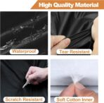 Car Covers for 1960-1980 Volkswagen Beetle Bug Sedan 2-Door, 210T All Weather Protection Custom-fit Beetle Bug Waterproof Car Cover, w/Zipper Door and Cotton Lining, Rainproof, Dustproof and UV Proof - Image 5