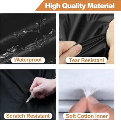 Car Covers for 1960-1980 Volkswagen Beetle Bug Sedan 2-Door, 210T All Weather Protection Custom-fit Beetle Bug Waterproof Car Cover, w/Zipper Door and Cotton Lining, Rainproof, Dustproof and UV Proof - Image 5