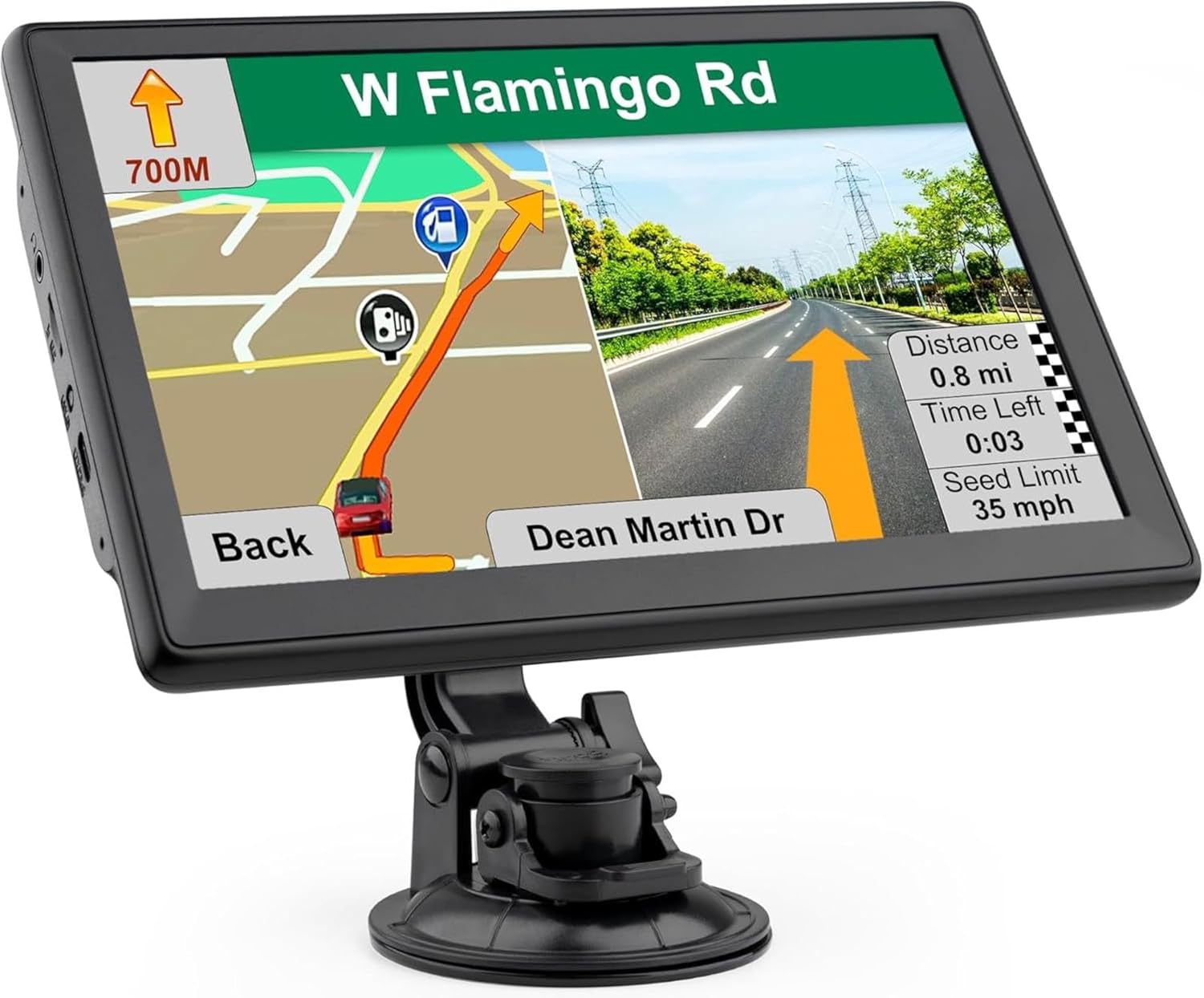 711hO9IknzL._AC_SL1500_.jpg GPS Navigator for Car with 2026 Maps Lifetime Free Update, 7" Car GPS Navigation System for Vehicles Truck Commercial Drivers with POI/ZIP Search, Support FM, Voice Guidance, Speedcam/Red Light Alerts - Image 1