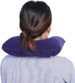 U Shaped Travel Pillow, Portable Lightweight Inflatable U Shape Neck Pillow Soft Headrest Air Cushion - Image 7