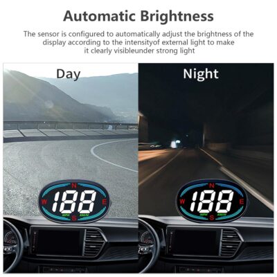 GPS Speedometer,Speedometer for Car,Heads Up Display for Cars H2,Universal HUD Speedometer with USB Connection,Plug and Play,Displays MPH,Compass,Over Speed Alert,for All Vehicles - Image 8