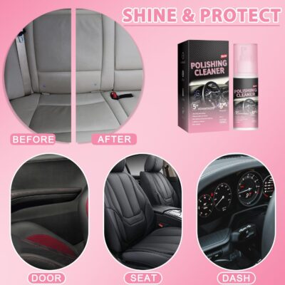 Polishing Cleaner for Car Interior Detailing,Car Interior Cleaner,Vehicle Interior Polish for Rubber, Leather - Image 3