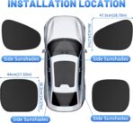 Static Cling Car Window Sun Shade for UV Protection, 47.5cm x 36cm (18.7"x14.2") - No Obstruction to Rearview Mirror, Easy Install & Reusable, Blocks 99% UV Rays - Image 2