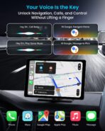 11" Extra Large Wireless Apple CarPlay Screen for Car – Ultra-Slim 0.16 Inch Touchscreen Car Stereo with Android Auto, 4K Dash Cam, 1080p Backup Camera, GPS, Mirror Link, Voice Control - Image 3