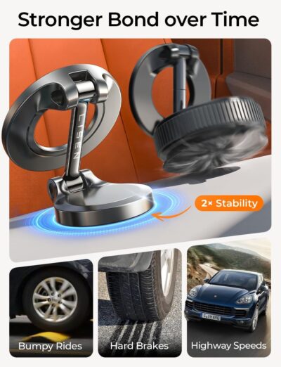 LISEN for MagSafe Car Mount for iPhone 17 Pro Max [24 Strong Magnets] Classic Magnetic Phone Holder for Car Dashboard Magnet Phone Mount Car Cell Phone Holder for iPhone 17 Pro Max Air 16 15 14 13 12 - Image 6