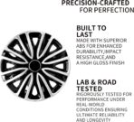 15 inch Wheel Covers for Iron Rim, 15" Hubcap Set of 4, Plastic Cap Rim Covers Wheel Replacement Plastic Hubcaps Automotive Accessories (15inch-Sword-4PCS-Cover, 15 Inch) - Image 5